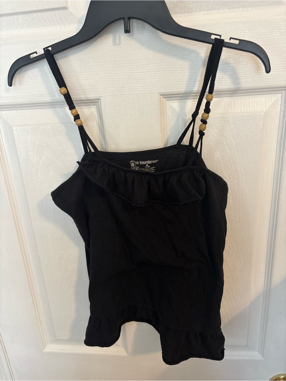 No Boundaries Black Ruffle Tank Top